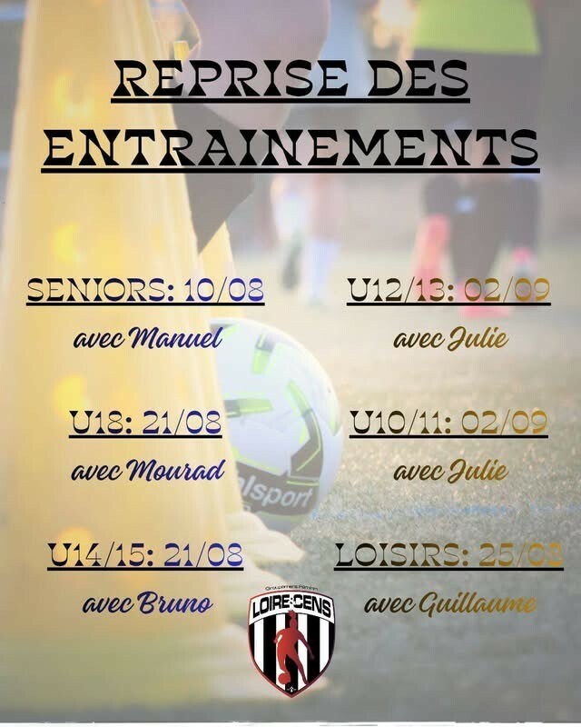 REPRISE DES ENTRAINEMENTS