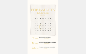 Permanence Inscriptions LICENCIE(E)S