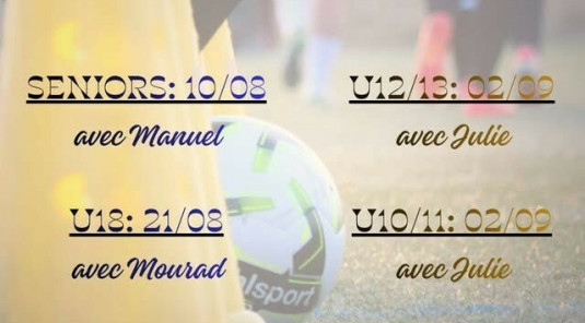 REPRISE DES ENTRAINEMENTS